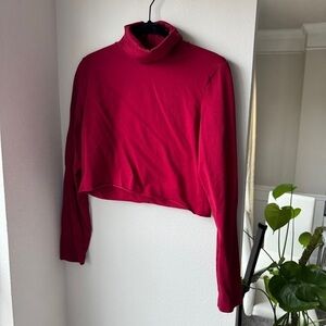 Ballinger Gold Red Cropped Turtleneck
